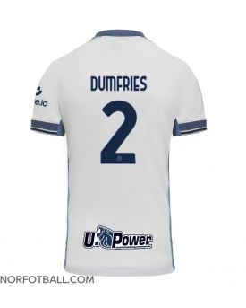 Billige Fotballdrakt Inter Milan Denzel Dumfries #2 Replika Bortedrakt 2024-25 Kortermet